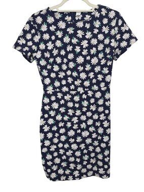 Old Navy Daisy Floral Mini Dress Womens Small Navy Blue Stretch